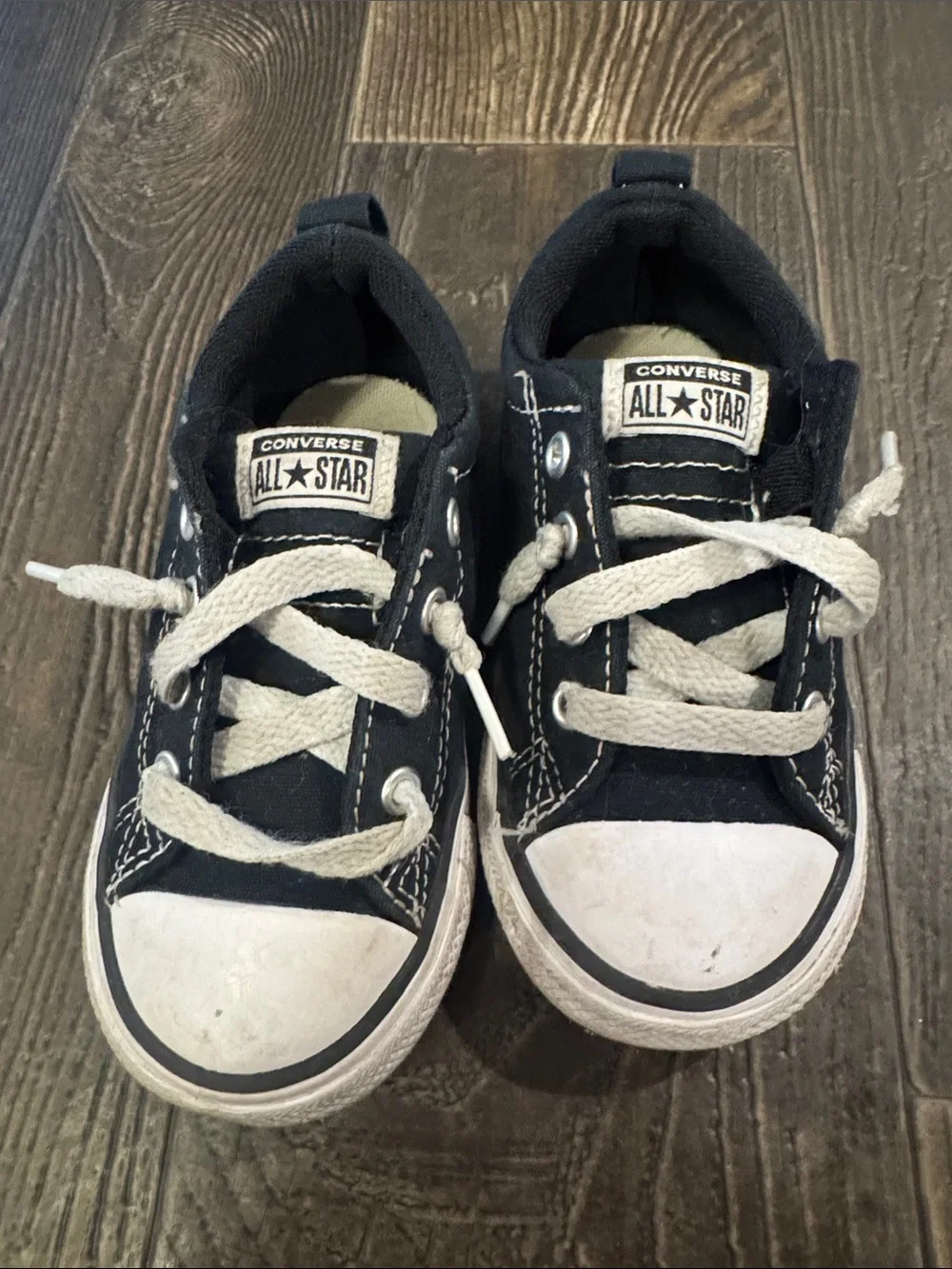 Converse Kids Low Top Sneakers in Black and White